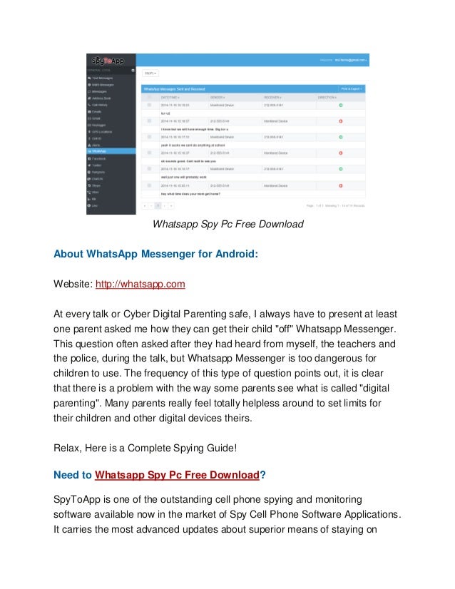 whatsapp spy software for pc